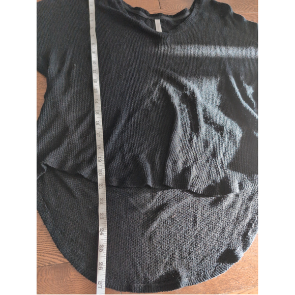 The Group Babaton Black Rayon Open Knit Dolman Sleeve Top Womens S Beach Sheer - Picture 5 of 8